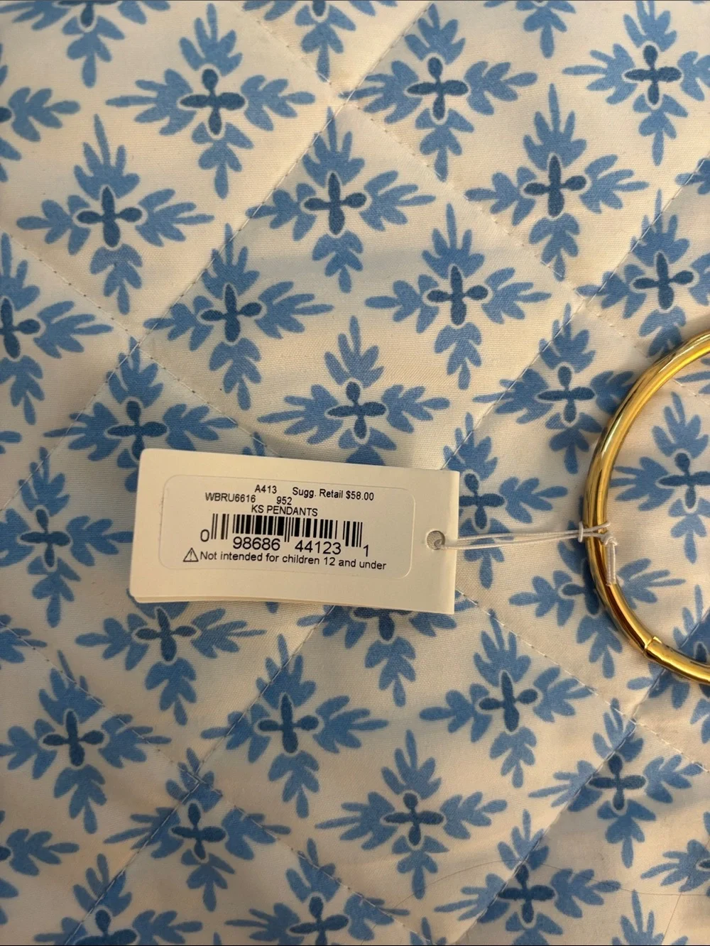 kate spade gold bangle with hot pink enamel charm - Picture 2 of 2